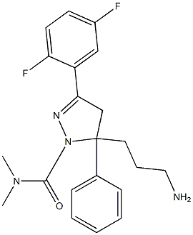 5-(3-Amino-propyl)-3-(2,5-difluoro-phenyl)-5-phenyl-4,5-dihydro-pyrazole-1-carboxylic acid dimethylamide CAS#: 896728-21-5