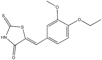 5-(4-ethoxy-3-methoxybenzylidene)-2-thioxo-1,3-thiazolidin-4-one CAS#: 97852-85-2
