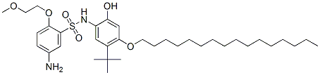 5-Amino-N-(5-tert-butyl-4-hexadecyloxy-2-hydroxyphenyl)-2-(2-methoxyethoxy)benzenesulfonamide CAS#: 94342-34-4