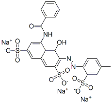 5-(Benzoylamino)-4-hydroxy-3-(4-methyl-2-sulfophenylazo)-2,7-naphthalenedisulfonic acid trisodium salt CAS#: 92408-46-3