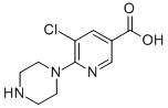 5-CHLORO-6-PIPERAZIN-1-YL-NICOTINIC ACID CAS#: 889953-74-6