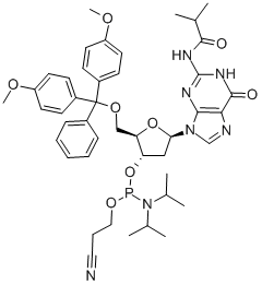 5'-O-(4,4'-DIMETHOXYTRITYL)-N2-ISOBUTYRYL-2'-DEOXYGUANOSINE-3'-(2-CYANOETHYL-N,N-DIISOPROPYL)PHOSPHORAMIDITE CAS#: 93183-15-4