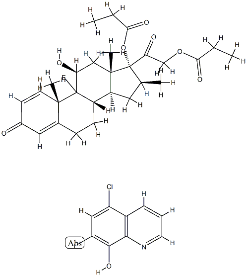 5-chloro-7-iodo-quinolin-8-ol, [2-[(8S,10S,11S,13S,14S,16S,17R)-9-fluo ro-11-hydroxy-10,13,16-trimethyl-3-oxo-17-propanoyloxy-6,7,8,11,12,14, 15,16-octahydrocyclopenta[a]phenanthren-17-yl]-2-oxo-ethyl] propanoate CAS#: 93281-21-1