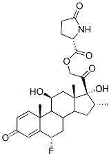 6alpha-fluoro-11beta,17-dihydroxy-16alpha-methyl-3,20-dioxopregna-1,4-dien-21-yl 5-oxo-L-prolinate CAS#: 93940-69-3