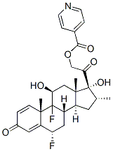 6alpha,9-difluoro-11beta,17,21-trihydroxy-16alpha-methylpregna-1,4-diene-3,20-dione 21-isonicotinate CAS#: 94087-99-7