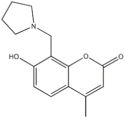 7-hydroxy-4-methyl-8-(1-pyrrolidinylmethyl)-2H-chromen-2-one CAS#: 92646-98-5