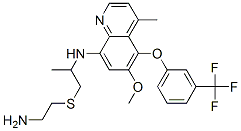 8-((5'-amino-1'-methyl-3'-thiapentyl)amino)-6-methoxy-4-methyl-5-((3-trifluoromethyl)phenoxy)quinoline CAS#: 98586-86-8