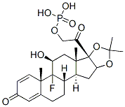 9-fluoro-11beta,21-dihydroxy-16alpha,17-(isopropylidenedioxy)pregna-1,4-diene-3,20-dione 21-(dihydrogen phosphate) CAS#: 989-96-8