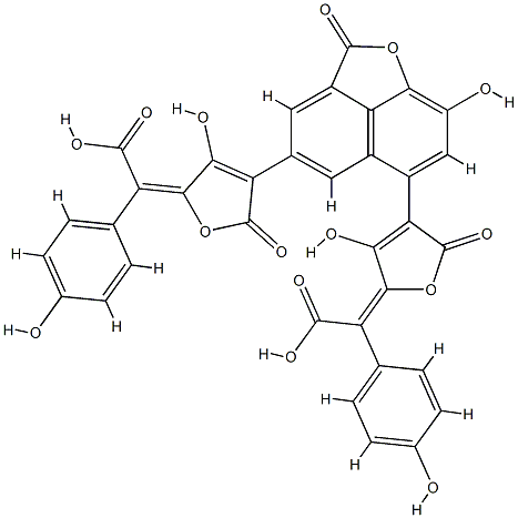 8-Hydroxy-4,6-bis[(5E)-5-(α-carboxy-4-hydroxybenzylidene)-4-hydroxy-2,5-dihydro-2-oxofuran-3-yl]-2H-naphtho[1,8-bc]furan-2-one CAS#: 90295-68-4