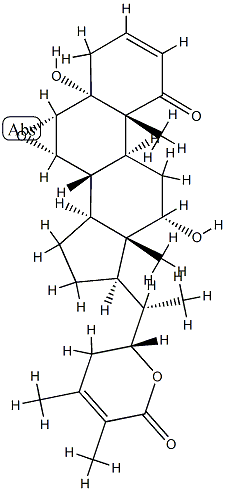 (22R)-6α,7α-Epoxy-5,12α,22-trihydroxy-1-oxo-5α-ergosta-2,24-dien-26-oic acid 26,22-lactone CAS#: 92070-79-6
