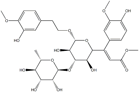2-(4-Methoxy-3-hydroxyphenyl)ethyl 6-O-(4-hydroxy-3-methoxycinnamoyl)-3-O-(α-L-rhamnopyranosyl)-β-D-glucopyranoside CAS#: 94410-22-7
