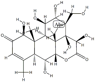 (+)-13,20-Epoxy-1β,6α,11β,12α,14,15β,21-heptahydroxypicrasa-3-ene-2,16-dione CAS#: 95258-13-2