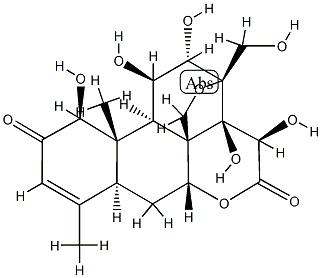 (-)-13,20-Epoxy-1β,11β,12α,14,15β,21-hexahydroxypicrasa-3-ene-2,16-dione CAS#: 95258-14-3