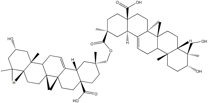 (+)-3β,24-Dihydroxyoleana-12-ene-28,29-dioic acid 29-(3β-hydroxy-28-hydroxy-28-oxooleana-12-ene-29-yl) ester CAS#: 96253-65-5