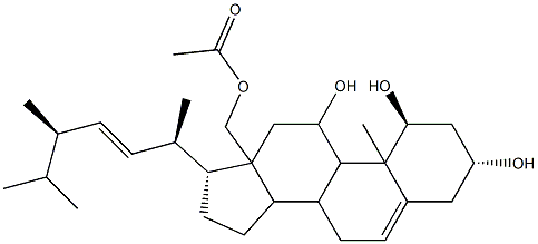 (22E)-Ergosta-5,22-diene-1α,3β,11α,18-tetrol 18-acetate CAS#: 97190-37-9