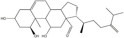 1α,3β,11α-Trihydroxyergosta-5,24(28)-dien-18-al CAS#: 97190-43-7
