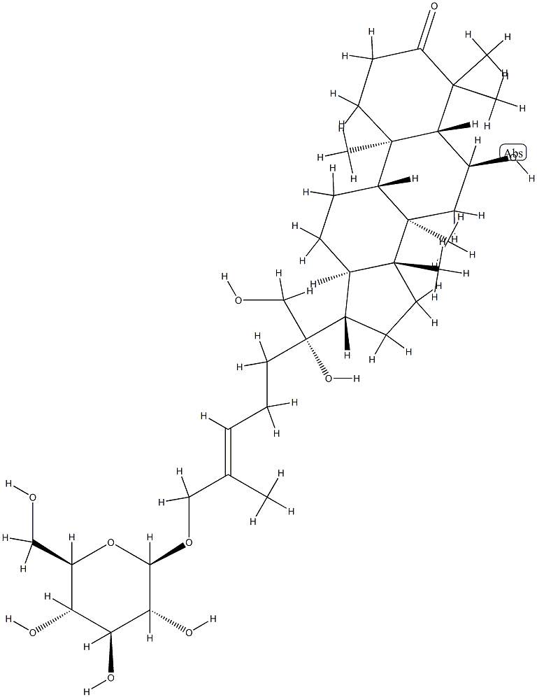 (24E)-26-(β-D-Glucopyranosyloxy)-6α,20,21-trihydroxydammar-24-en-3-one CAS#: 97240-05-6