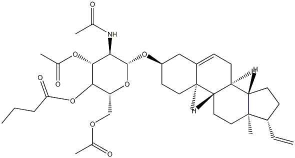Pregna-5,20-dien-3β-yl 2-(acetylamino)-2-deoxy-β-D-galactopyranoside 3,6-diacetate 4-butanoate CAS#: 97564-94-8