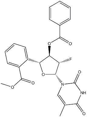 2,4(1H,3H)-Pyrimidinedione, 1-(3,5-di-O-benzoyl-2-deoxy-2-fluoro-β-D-arabinofuranosyl)-5-methyl- CAS#: 97614-47-6