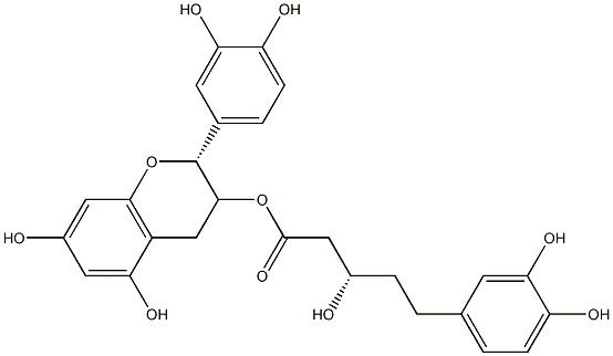(-)-β,3,4-Trihydroxybenzenepentanoic acid 2-(3,4-dihydroxyphenyl)-3,4-dihydro-5,7-dihydroxy-2H-1-benzopyran-3-yl ester CAS#: 98570-83-3