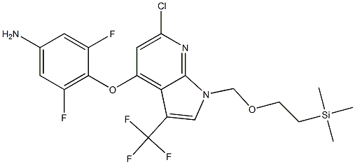 BenzenaMine, 4-[[6-chloro-3-(trifluoroMethyl)-1-[[2-(triMethylsilyl)ethoxy]Methyl]-1H-pyrrolo[2,3-b]pyridin-4-yl]oxy]-3,5-difluoro- CAS#: 892414-55-0