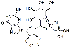 Guanosine 5'-(trihydrogen diphosphate), mono-alpha-d-mannopyranosyl ester, dipotassium salt CAS#: 95648-85-4