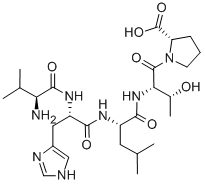 H-VAL-HIS-LEU-THR-PRO-OH CAS#: 93913-38-3