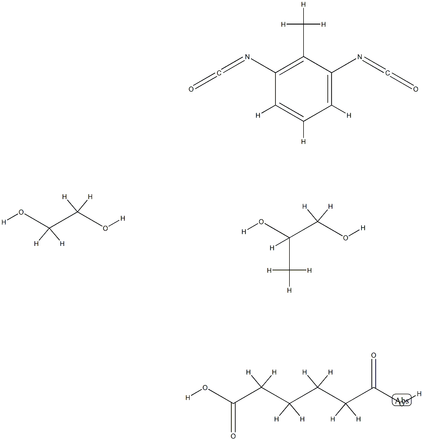 Hexanedioic acid, polymer with 1,3-diisocyanatomethyl benzene, 1,2-ethanediol and 1,2-propanediol Adipic acid, ethylene glycol, propylene glycol, toluene diisocyanate polymer CAS#: 9063-78-9