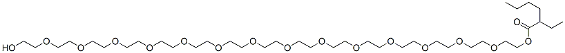 Hexanoic acid, 2-ethyl-, 44-hydroxy-3,6,9,12,15,18,21,24,27,30,33,36,39,42-tetradecaoxatetratetracont-1-yl ester CAS#: 97862-55-0