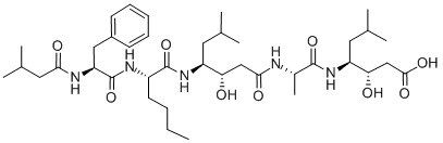 ISOVALERYL-PHE-NLE-STA-ALA-STA-OH CAS#: 98092-14-9