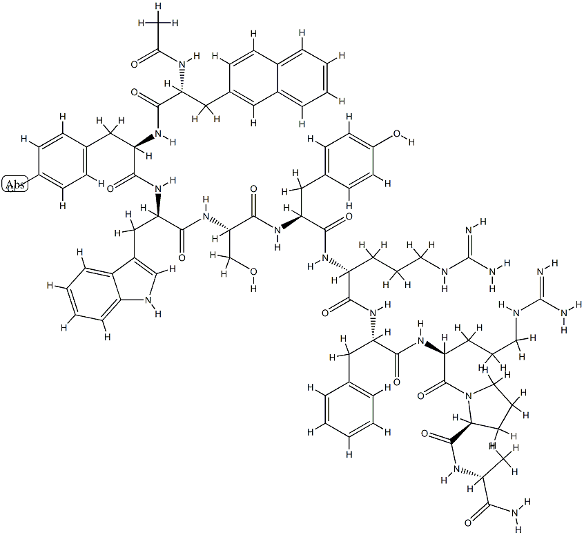 LHRH, (N)-Ac-3(2-naphthyl)Ala(1)-(4-Cl-Phe)(2)-Trp(3)-Arg(6)-Phe(7)-AlaNH2(10)- CAS#: 96394-82-0