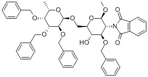 Methyl3-O-benzyl-6-O-(2,3,4-tri-O-benzyl-a-L-fucopyranosyl)-2-deoxy-2-phthalimido-b-D-glucopyranoside CAS#: 97242-86-9