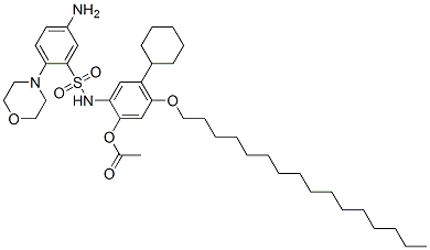 N-(2-Acetoxy-5-cyclohexyl-4-hexadecyloxyphenyl)-2-morpholino-5-amino-benzenesulfonamide CAS#: 94106-23-7