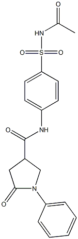 N-[4-(acetylsulfamoyl)phenyl]-5-oxo-1-phenylpyrrolidine-3-carboxamide CAS#: 887673-08-7