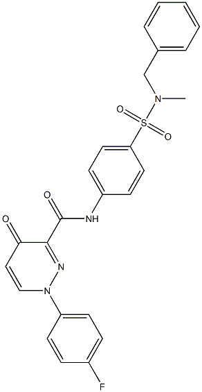 N-(4-{[benzyl(methyl)amino]sulfonyl}phenyl)-1-(4-fluorophenyl)-4-oxo-1,4-dihydro-3-pyridazinecarboxamide CAS#: 898502-83-5