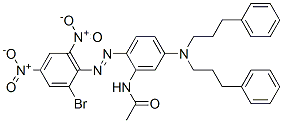 N-[5-[bis(3-phenylpropyl)amino]-2-[(2-bromo-4,6-dinitrophenyl)azo]phenyl]acetamide CAS#: 93805-16-4