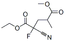 Pentanedioic acid, 2-cyano-2-fluoro-4-methyl-, 1-ethyl 5-methyl ester (9CI) CAS#: 90428-58-3