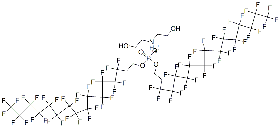 bis(2-hydroxyethyl)ammonium bis(3,3,4,4,5,5,6,6,7,7,8,8,9,9,10,10,11,11,12,12,13,13,14,14,15,15,16,16,16-nonacosafluorohexadecyl) phosphate CAS#: 94291-75-5