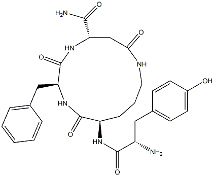 cyclo(tyrosyl-ornithyl-phenylalanyl-aspartamide) CAS#: 96382-72-8
