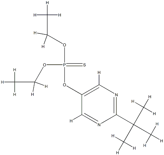diethoxy-sulfanylidene-(2-tert-butylpyrimidin-5-yl)oxy-phosphorane CAS#: 90338-20-8