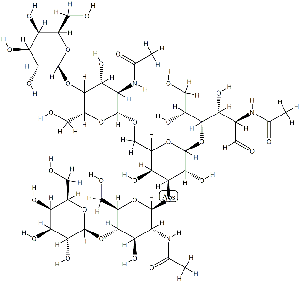 galactosyl-beta 1-4-N-acetylglucosaminyl-beta 1-3-(galactosyl-beta 1-4-N-acetylglucosaminyl-beta 1-6)galactosyl-beta 1-4-N-acetylglucosaminylpyranoside CAS#: 93128-11-1