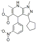 methyl 3-cyclopentyl-4,7-dihydro-1,6-dimethyl-4-(3-nitrophenyl)pyrazolo(3,4-b)pyridine-5-carboxylate CAS#: 92406-14-9