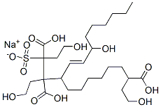 sodium 1,2,10-tris(2-hydroxyethyl) 3-(3-hydroxynon-1-enyl)-1-sulphonatodecane-1,2,10-tricarboxylate CAS#: 95873-49-7