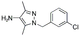 1-(3-CHLORO-BENZYL)-3,5-DIMETHYL-1 H-PYRAZOL-4-YLAMINE CAS#: 925663-00-9