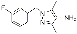 1-(3-fluorobenzyl)-3,5-dimethyl-1H-pyrazol-4-amine(SALTDATA: FREE) CAS#: 925650-30-2