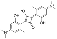 1-(4-Dimethylamino-2-hydroxy-6-methyl-phenyl)-3-(4-dimethylimmonium-2-hydroxy-6-methyl-cyclohexa-2,5-dien-1-ylidene)-2-oxo-cyclobuten-4-olate CAS#: 98523-15-0