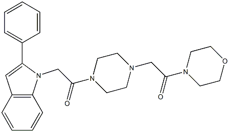 1-(morpholin-4-yl)-2-{4-[(2-phenyl-1H-indol-1-yl)acetyl]piperazin-1-yl}ethanone CAS#: 919937-34-1