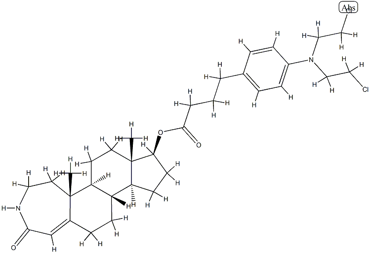 17-hydroxy-3-aza-A-homo-4-androsten-4-one (4-(bis(2-chloroethyl)amino)phenyl)butyrate CAS#: 99876-94-5
