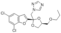 1H-1,2,4-Triazole, 1-((2-(5,7-dichloro-2-benzofuranyl)-4-(propoxymethy l)-1,3-dioxolan-2-yl)methyl)-, cis- CAS#: 98519-02-9