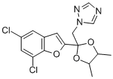 1H-1,2,4-Triazole, 1-((2-(5,7-dichloro-2-benzofuranyl)-4,5-dimethyl-1, 3-dioxolan-2-yl)methyl)- CAS#: 98519-01-8